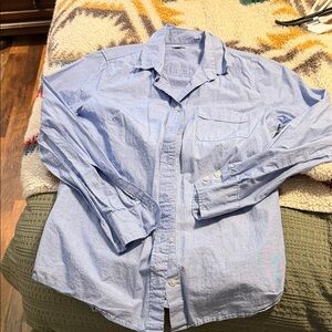 Women’s Light Blue Button-Up Shirt
